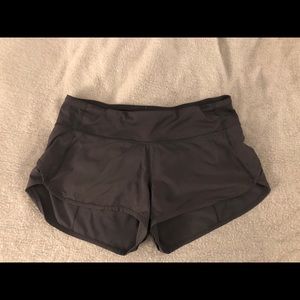 black lululemon speed short